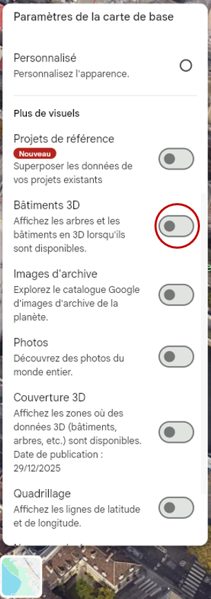 Désactivation de la 3D